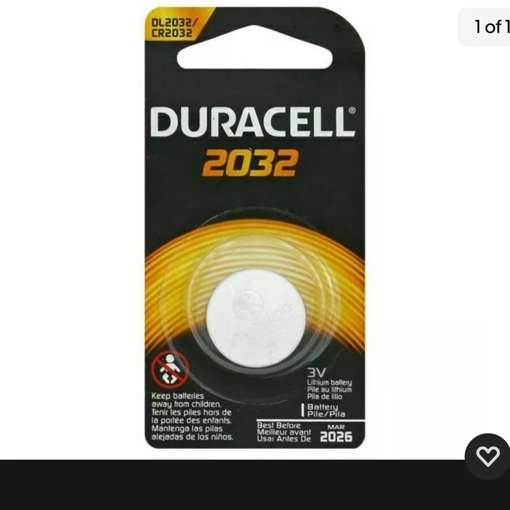 Duracell 2032 Coin/Button Cell Batteries - 1 Count